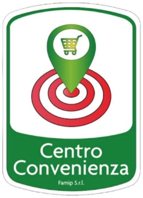 Logo ufficiale del Centro Convenienza, con simbolo verde e rosso e nome del punto vendita